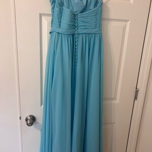 Alfred Angelo Turquoise Strapless Dress